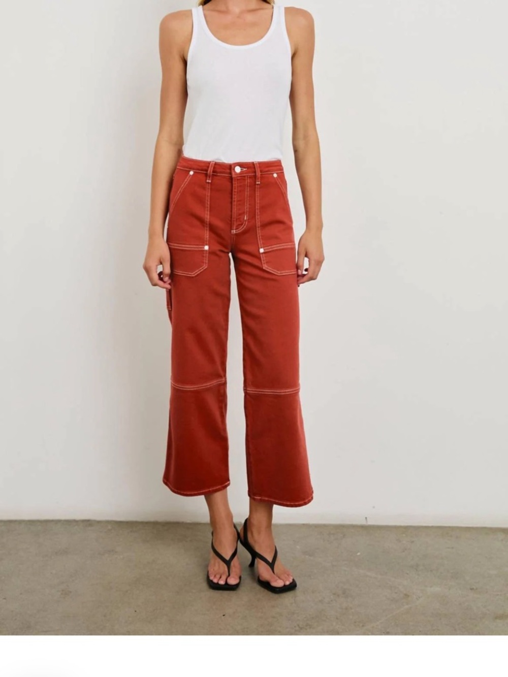 Rails Women's Rust Red Wide-Leg Silverado carpenter Jean